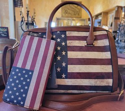 American Flag Bag w/ Wallet